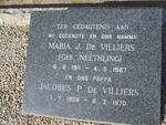 VILLIERS Jacobus D., de 1906-1970 & Maria J. NEETHLING 1911-1967