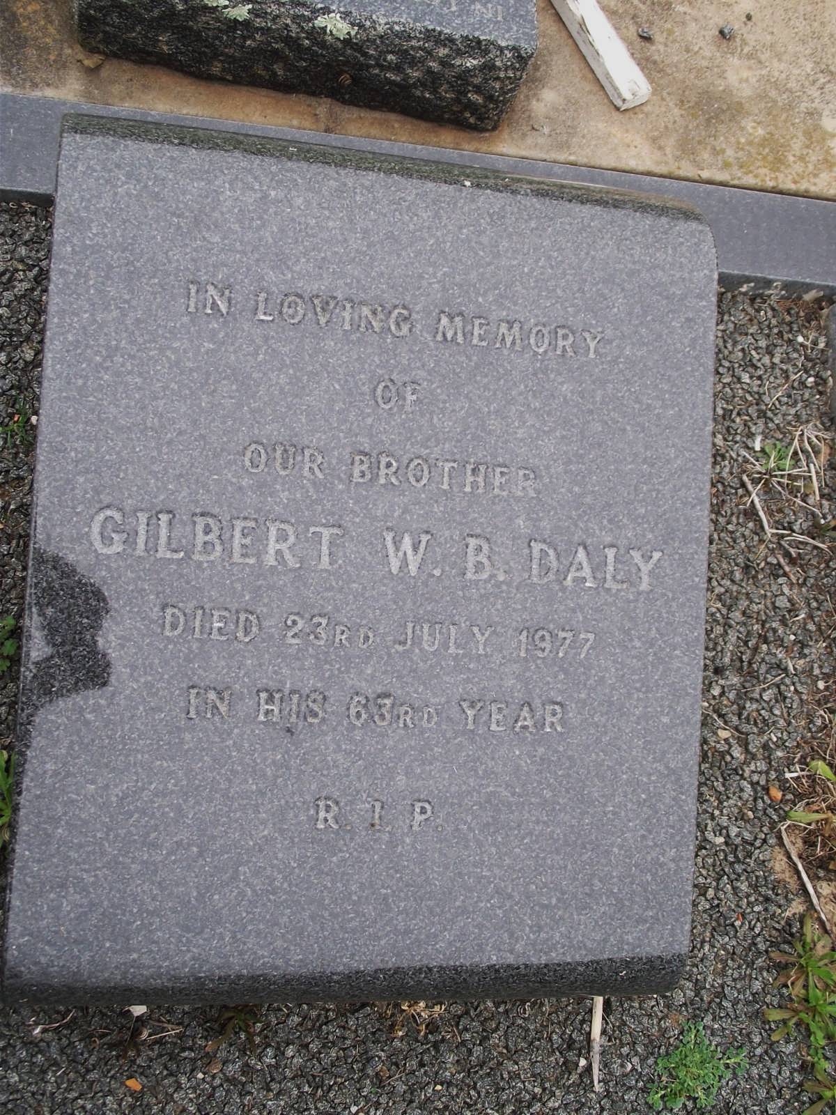 DALY Gilbert W.B. -1977