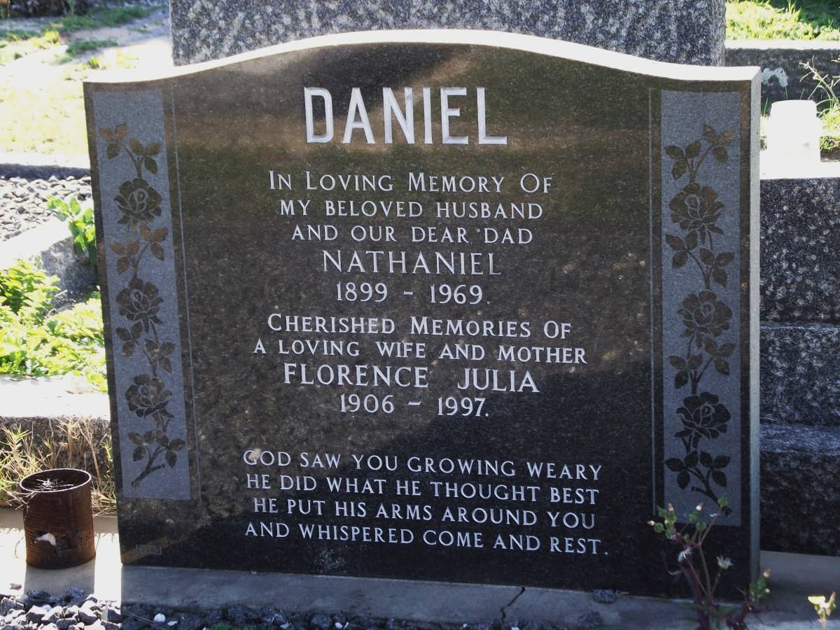 DANIEL Nathaniel 1899-1969 & Florence Julia 1906-1997