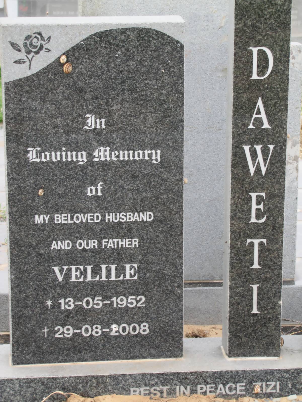 DAWETI Velile 1952-2008