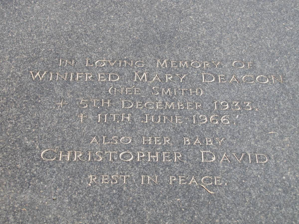 DEACON  Winifred Mary nee SMITH 1933-1966 :: DEACON Christopher David