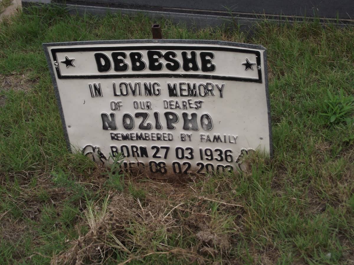 DEBESHE Nozipho 1936-2003