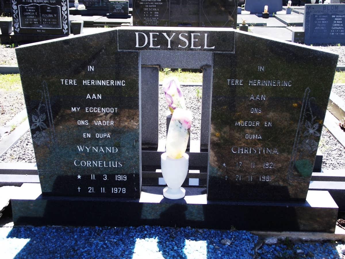 DEYSEL Wynand Cornelius 1919-1978 & Christina 1925-1988