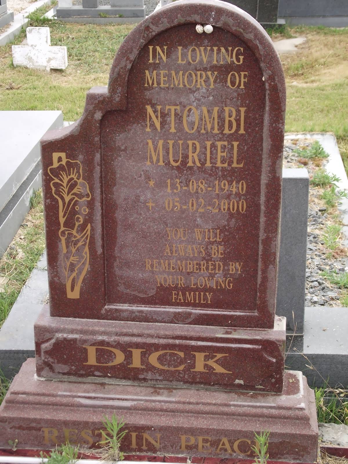 DICK Ntombi Muriel 1940-2000