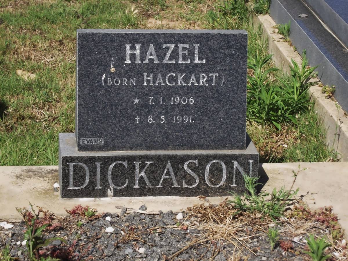 DICKASON Hazel nee HACKART 1906-1991