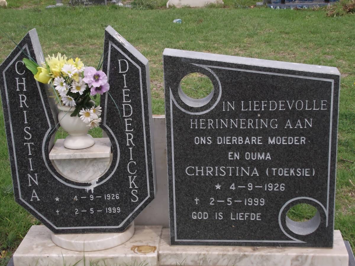DIEDERICKS Christina 1926-1999