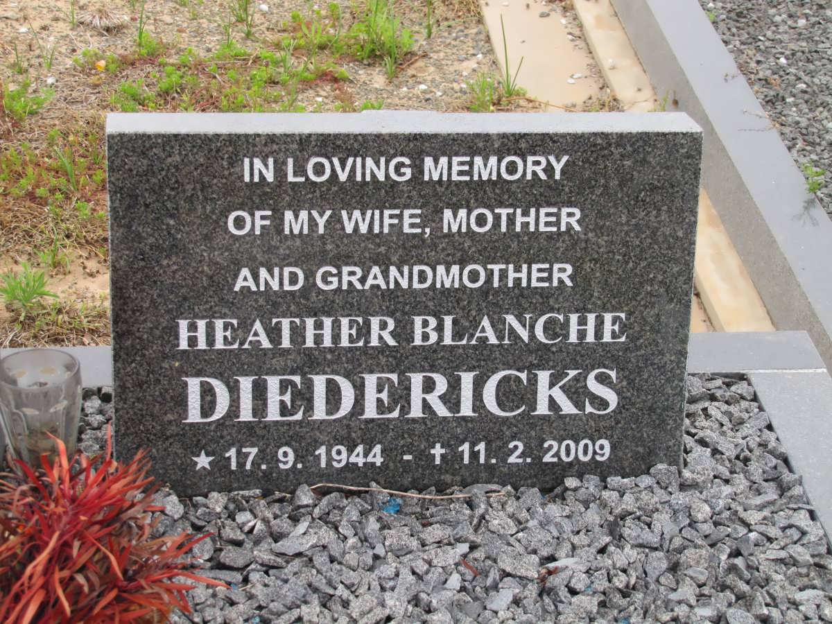 DIEDERICKS Heather Blanche 1944-2009