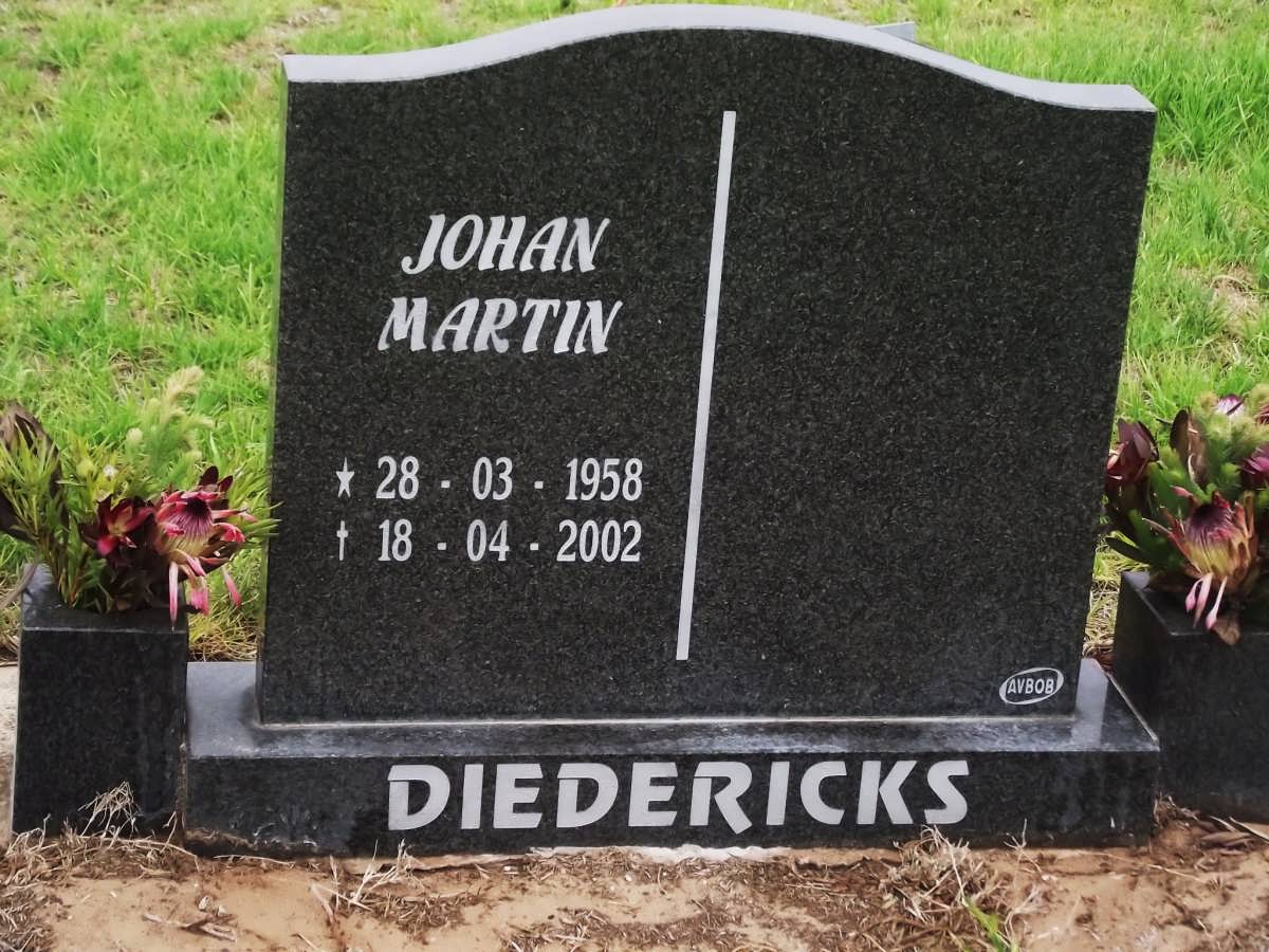 DIEDERICKS Johan Martin 1958-2002