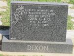 DIXON John G.A.G. 1935-1987