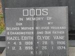 DODS Clyde Vane 1906-1974 & Hazel Edith 1908-1996