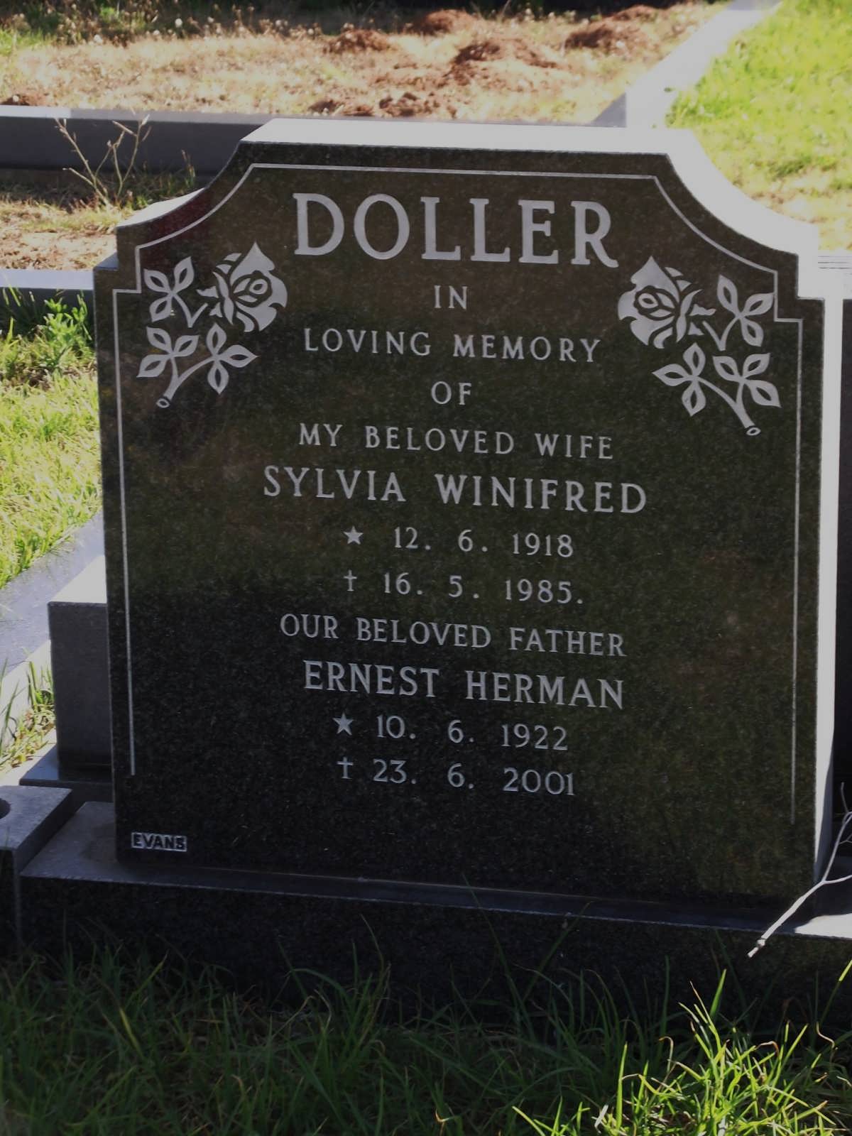 DOLLER  Ernest Herman 1922-2001 & Sylvia Winifred 1918-1985