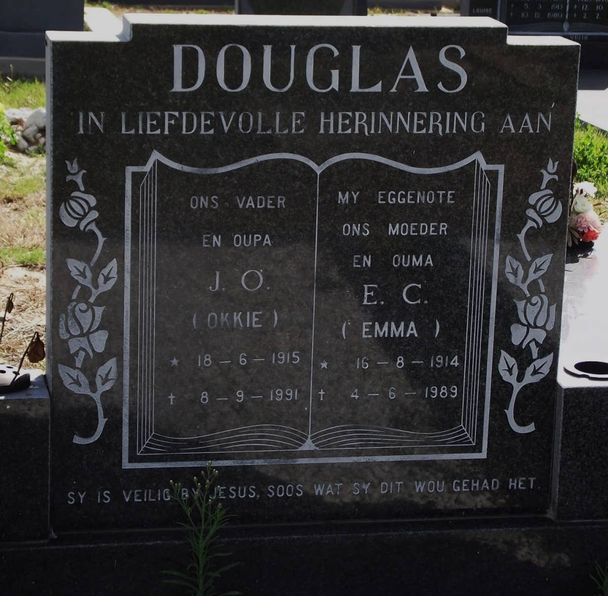 DOUGLAS J.O. 1915-1991 & E.C. 1914-1989