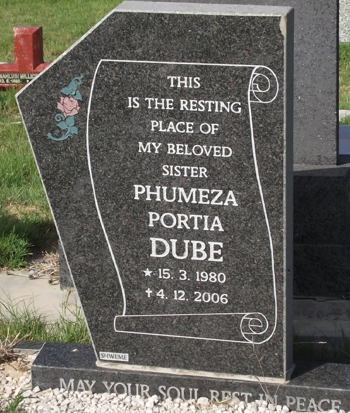 DUBE Phumeza Portia 1980-2006