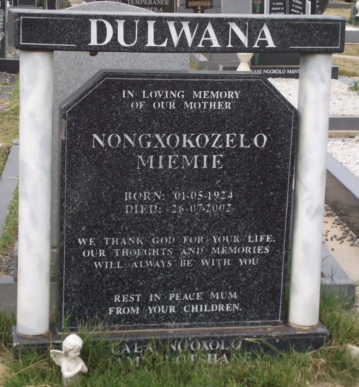 DULWANA Nongxokozelo Miemie 1924-2002