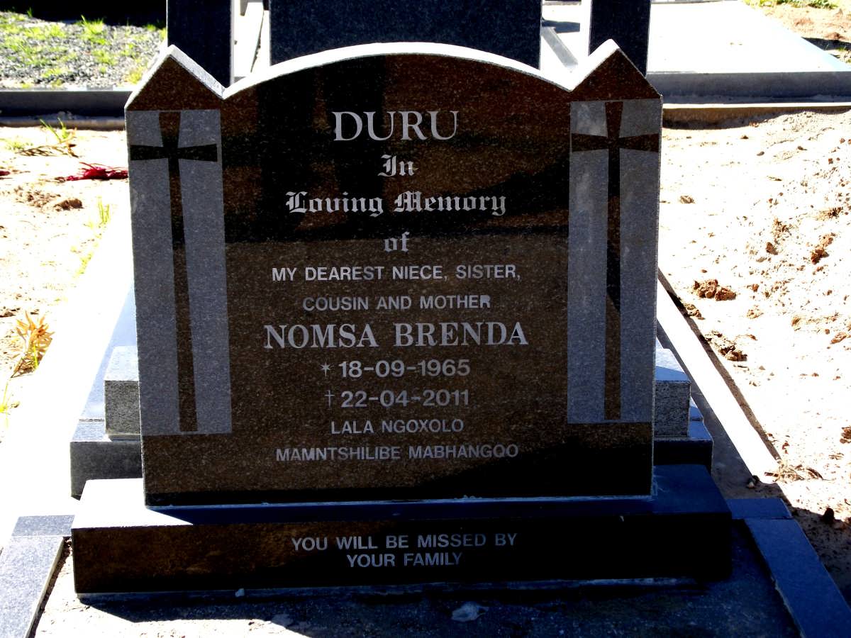 DURU Nomsa Brenda 1965-2011