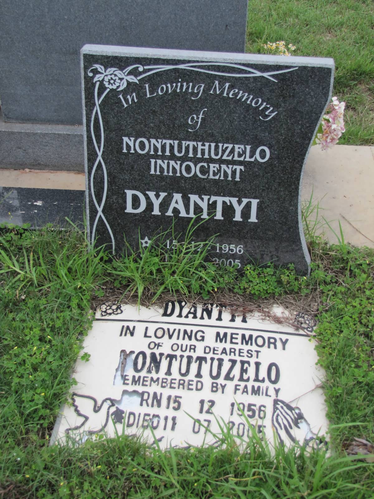 DYANTI Nontuthuzelo Innocent 1956-2005