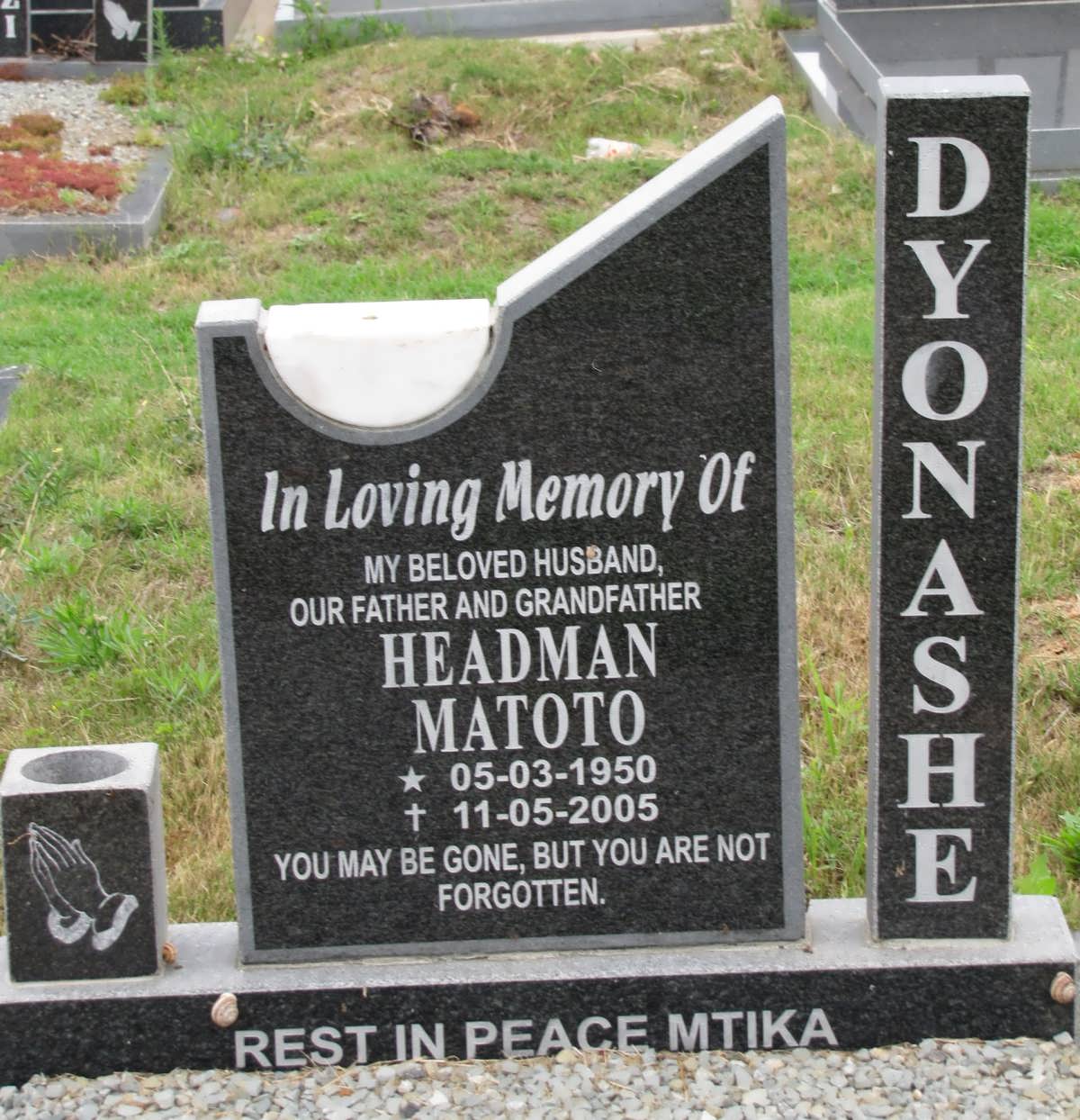 DYONASHE Headman Matoto 1950-2005