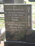 BOER Wilko, de 1899-1966 & Thelma May 1912-2003