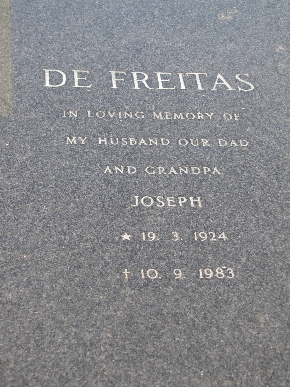 FREITAS Joseph, de 1924-1983