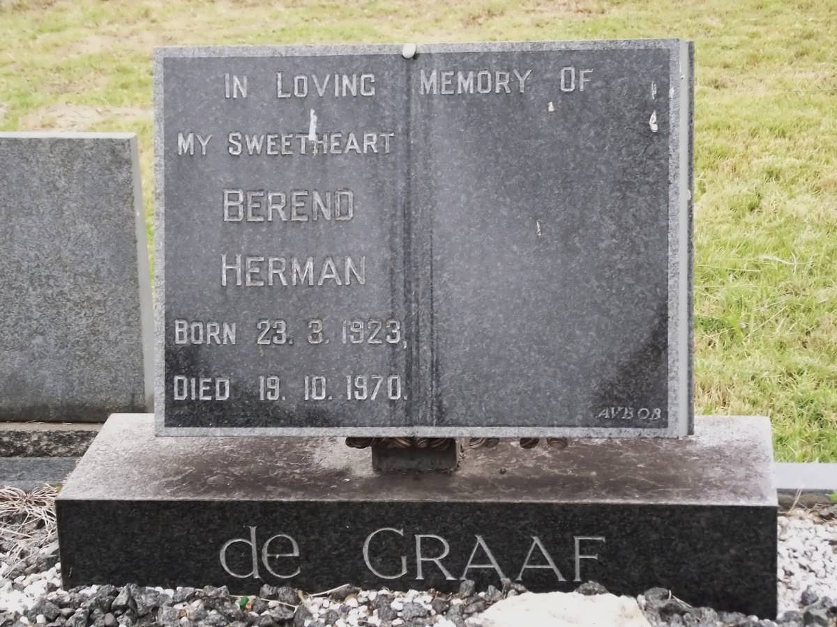 GRAAF Berend Herman, de 1923-1970
