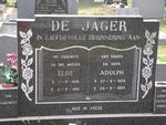 JAGER Adolph, de 1926-1993 & Elsie 1928-1982