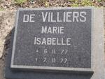 VILLIERS Marie Isabelle, de 1977-1977