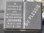 PLESSIS Johanna, du 1930-1981
