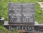 PLESSIS Mathys, du 1909-1988 & Wilhelmina 1912-1988
