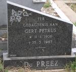 PREEZ Gert Petrus, du 1926-1987