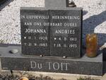 TOIT Johanna, du 1908-1987 & Andries 1913-1975