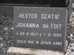 TOIT Johanna, du 1937-1999