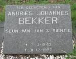BEKKER Andries Johannes 1940-1997