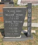 BUFFEL Willian Henry 1920-1985 :: BUFFEL Cedric Winston 1952-1987 :: BUFFEL Lillian1923-1988