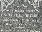 PIETERSE Petrus J. 1881-1957 & Maria H.C. MARITZ 1886-1962 