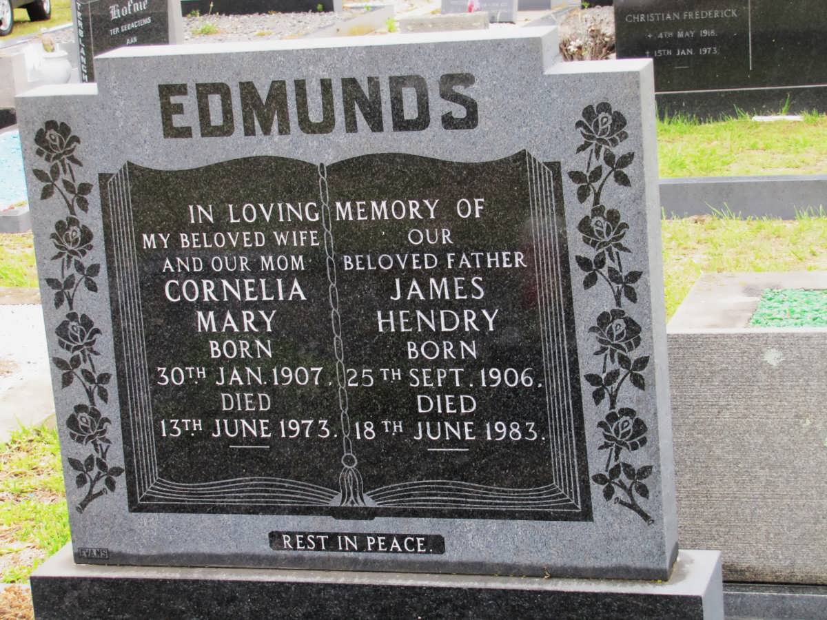 EDMUNDS James Hendry 1906-1983 & Cornelia Mary 1907-1973