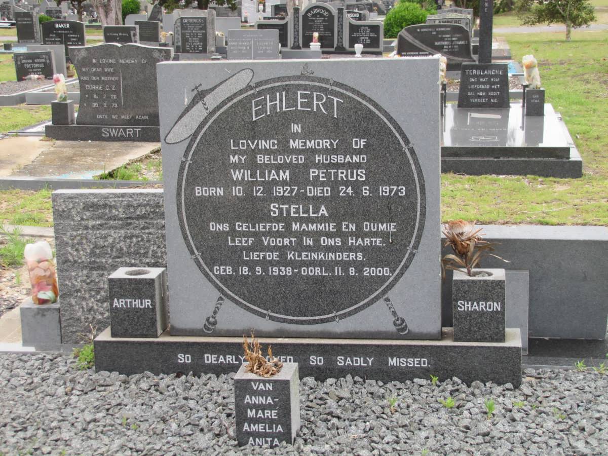 EHLERT William Petrus 1927-1973 & Stella 1938-2000