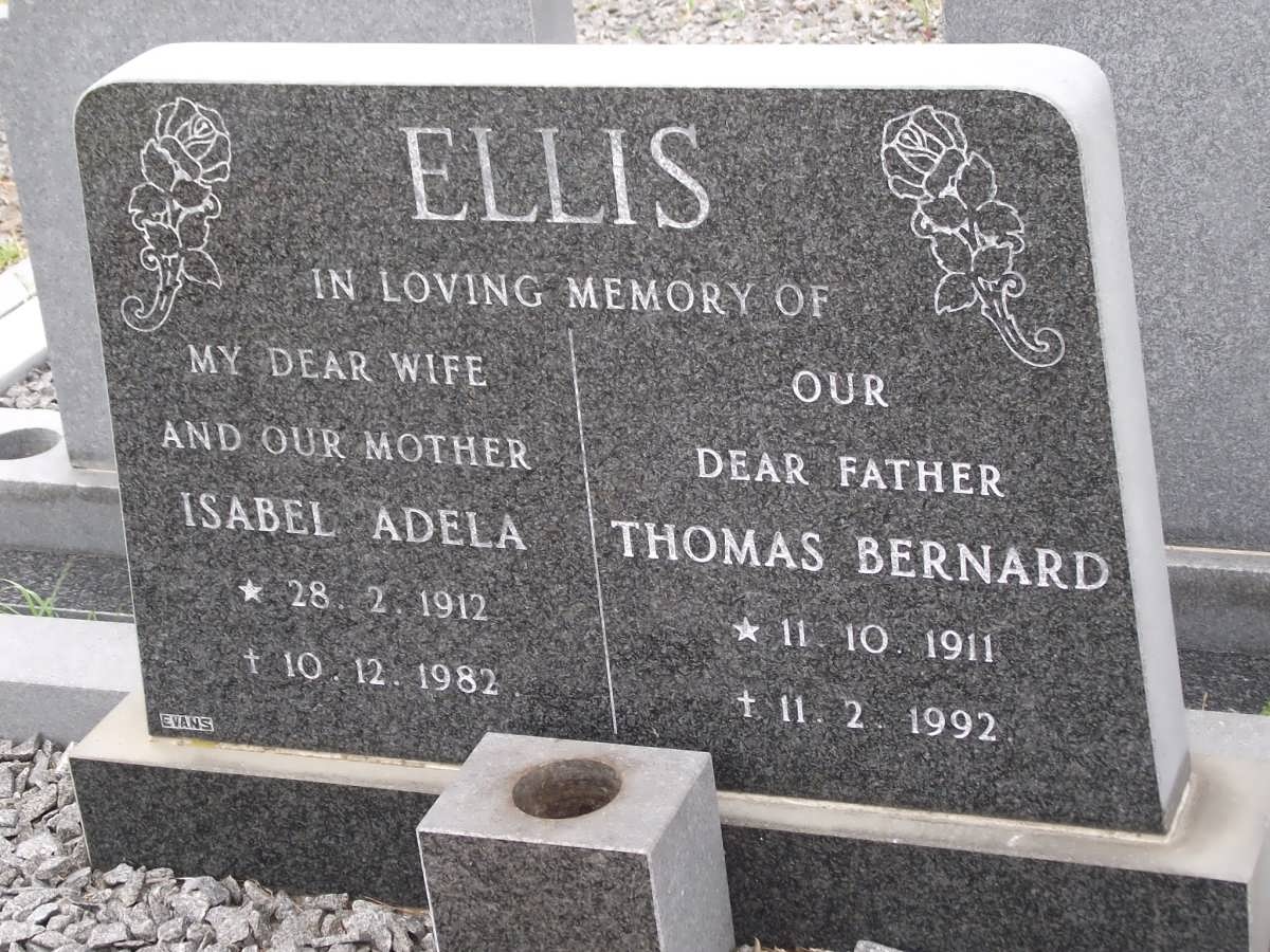 ELLIS Thomas Bernard 1911-1992 & Isabel Adela 1912-1982 