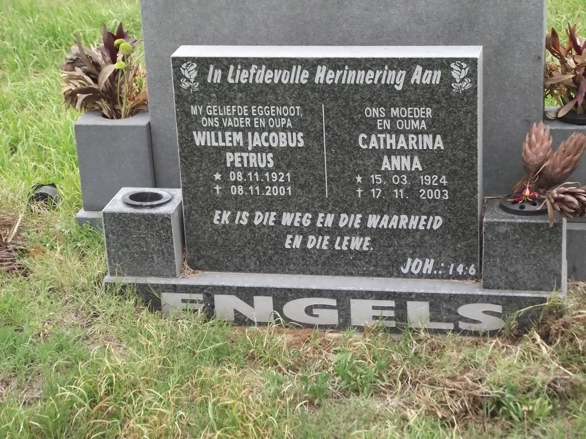 ENGELS Willem Jacobus Petrus 1921-2001 & Catharina Anna 1924-2003
