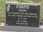 EVANS Geoff 1929-2004