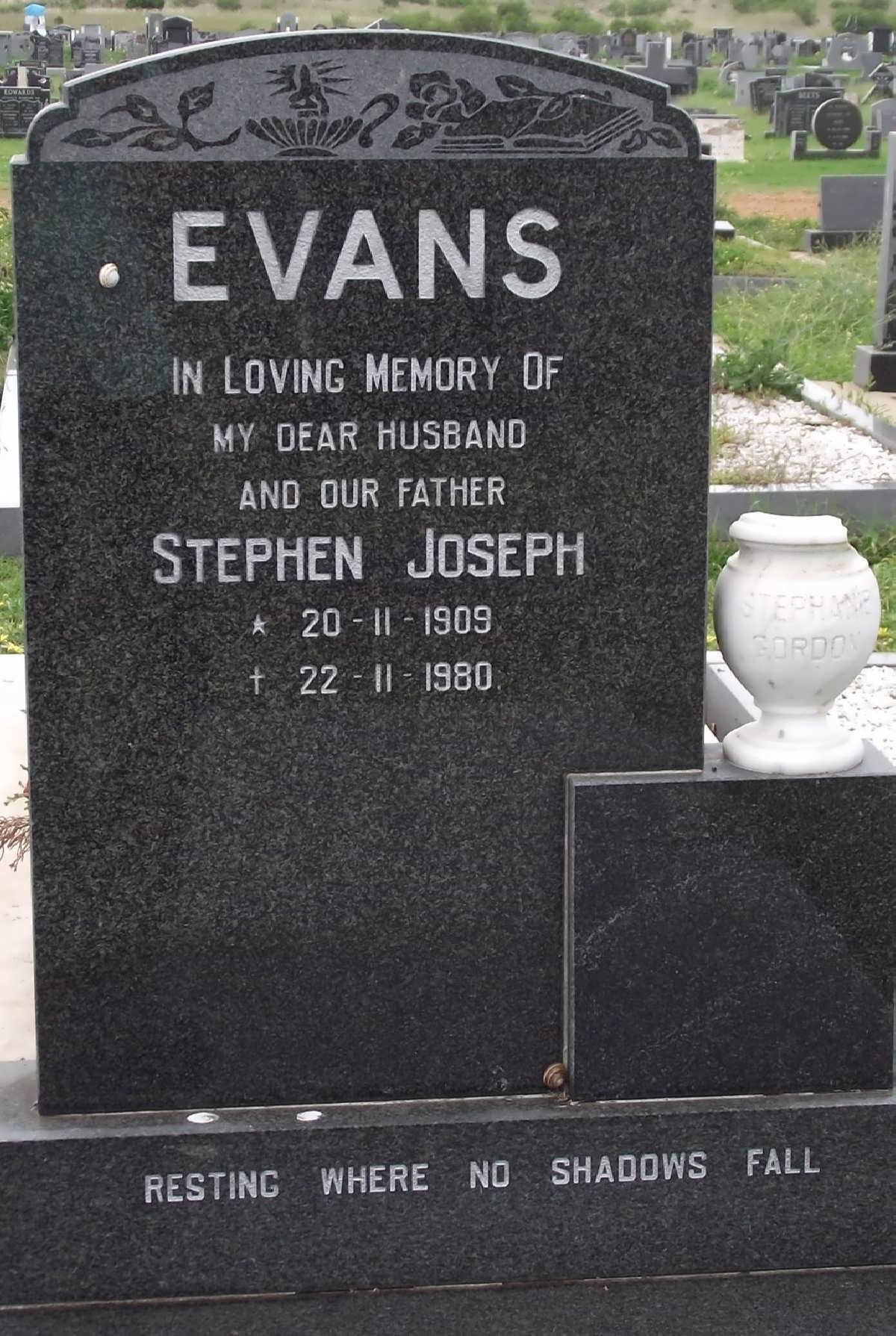 EVANS Stephen Joseph 1909-1980