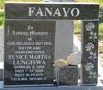 FANAYO Eunice Martha Lungiswa 1954-2009