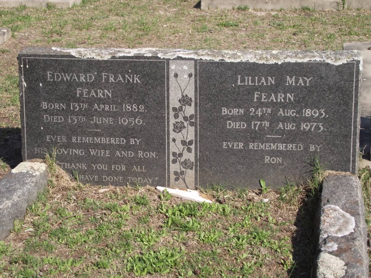 FEARN Edward Frank 1882-1956 & Lillian May 1893-1973
