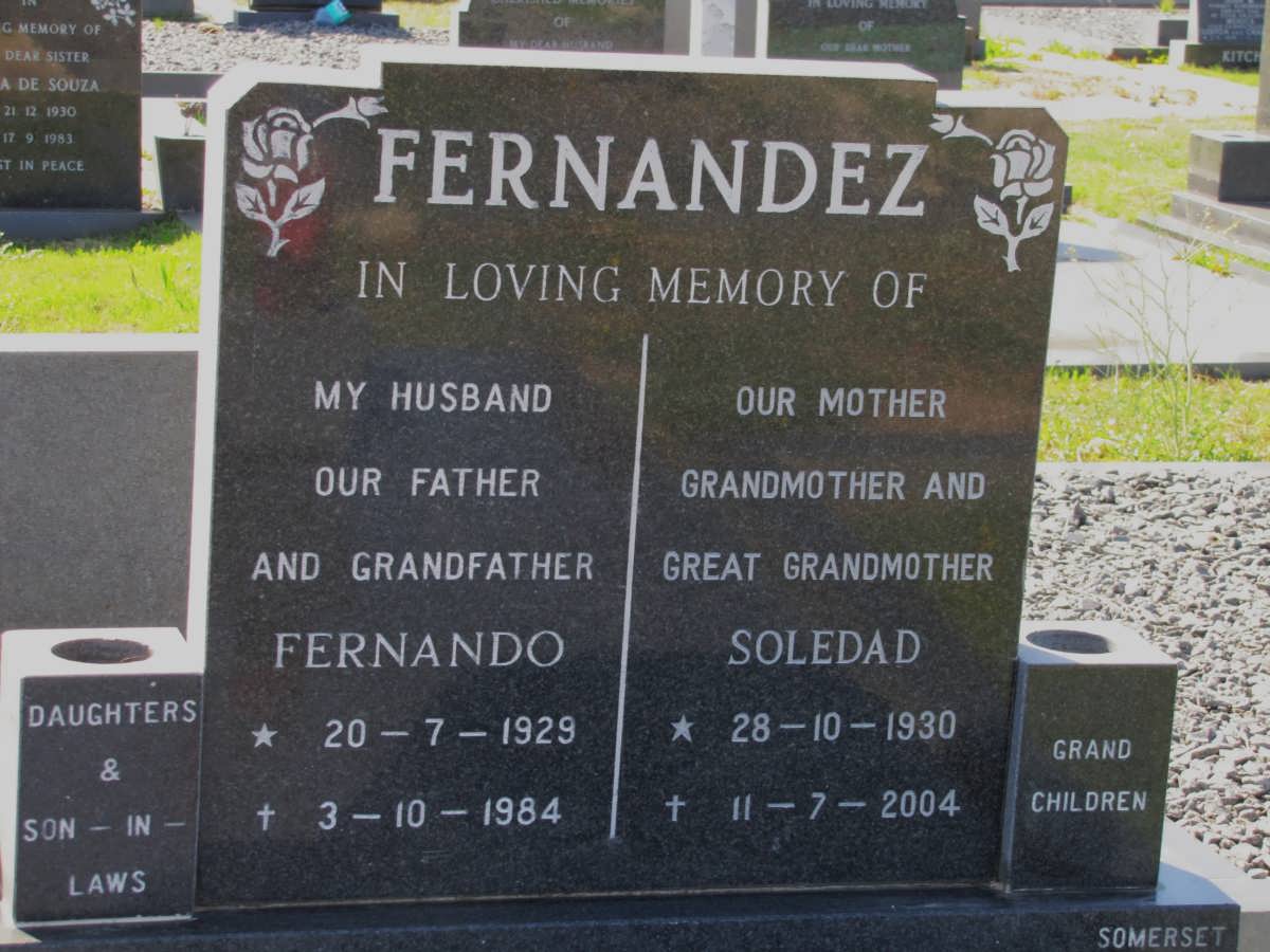 FERNANDEZ Fernando1929-1984 & Soledad 1930-2004
