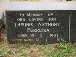 FERREIRA Theunis Anthony 1957-1961