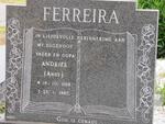 FERREIRA Andries 1918-1987
