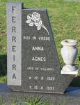 FERREIRA Anna Agnes nee DE VILLIERS 1922-1993