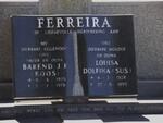 FERREIRA Barend J.F. 1925-1978 & Louisa Dolfina 1928-1995
