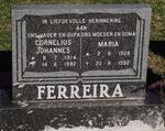 FERREIRA Cornelius Johannes 1914-1992 & Maria 1928-1992