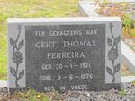 FERREIRA Gert Thomas 1921-1976