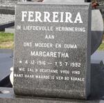 FERREIRA Margaretha 1916-1992